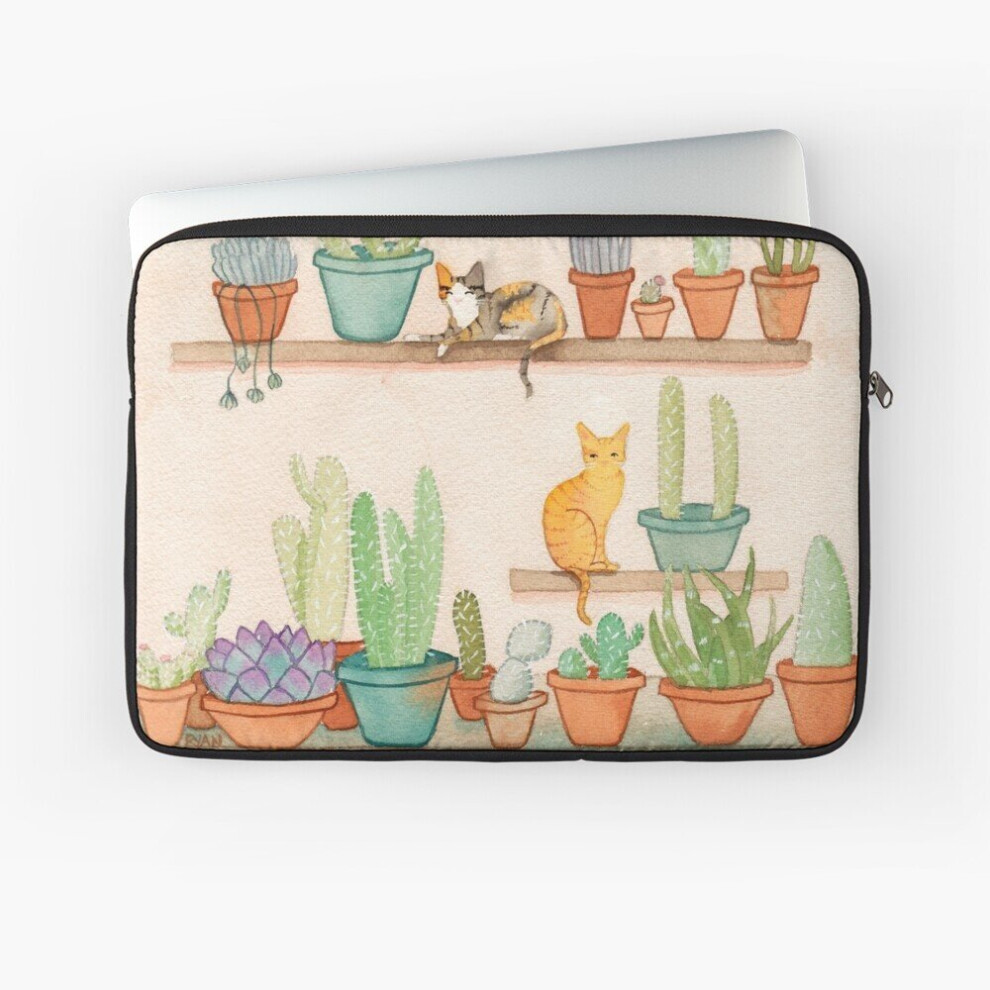 Laptop Sleeve Cats And Cacti 10 12 13 15 17 Inch Case Notebook Tablet Carrying Bag Cover 7802738422436