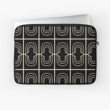 Laptop Sleeve Sleek Geometric Art Deco Style Pattern Design 10 12 13 15 17 Inch Case Notebook Tablet Carrying Bag Cover