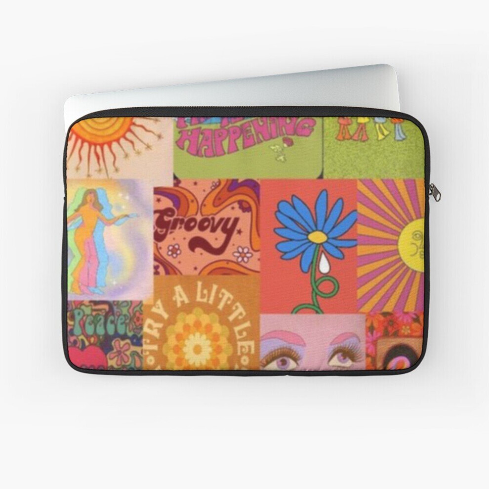Laptop Sleeve Indie Hippie Collage 10 12 13 15 17 Inch Case Notebook Tablet Carrying Bag Cover 7802738441796