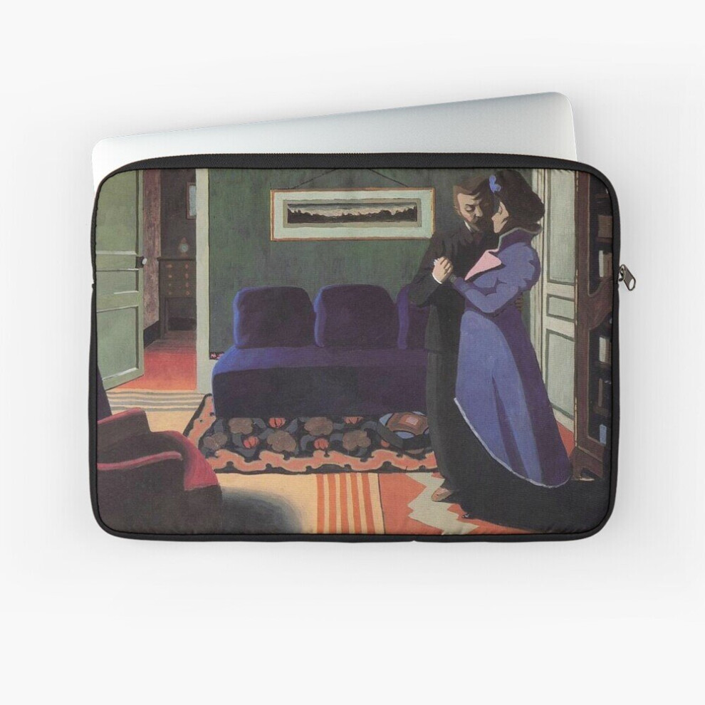 Laptop Sleeve Vintage Felix Vallotton - La Visite 1899 Fine Art 10 12 13 15 17 Inch Case Notebook Tablet Carrying Bag Cover 7802738510577