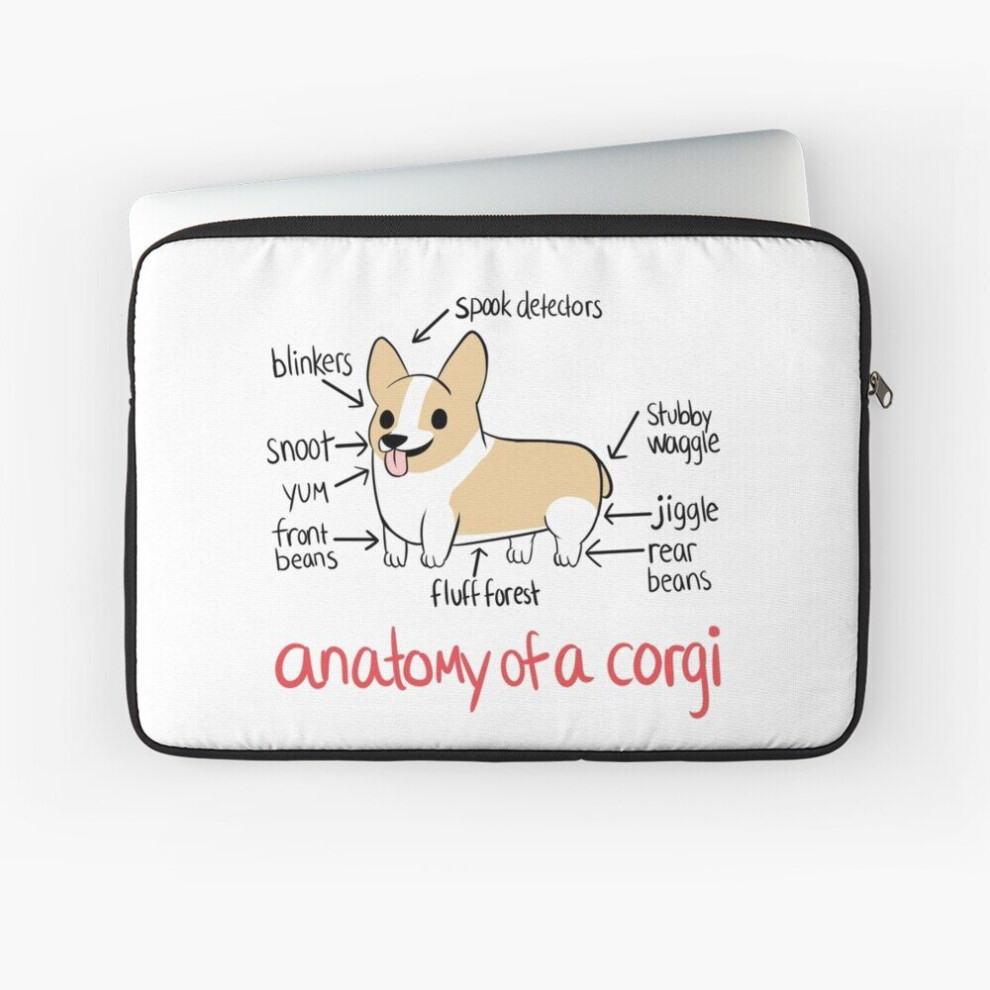 Laptop Sleeve Anatomy Of A Corgi 10 12 13 15 17 Inch Case Notebook Tablet Carrying Bag Cover 7802738417838