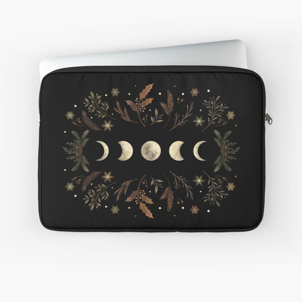 Laptop Sleeve Moonlit Garden-Winter 10 12 13 15 17 Inch Case Notebook Tablet Carrying Bag Cover Brown 7802738411720