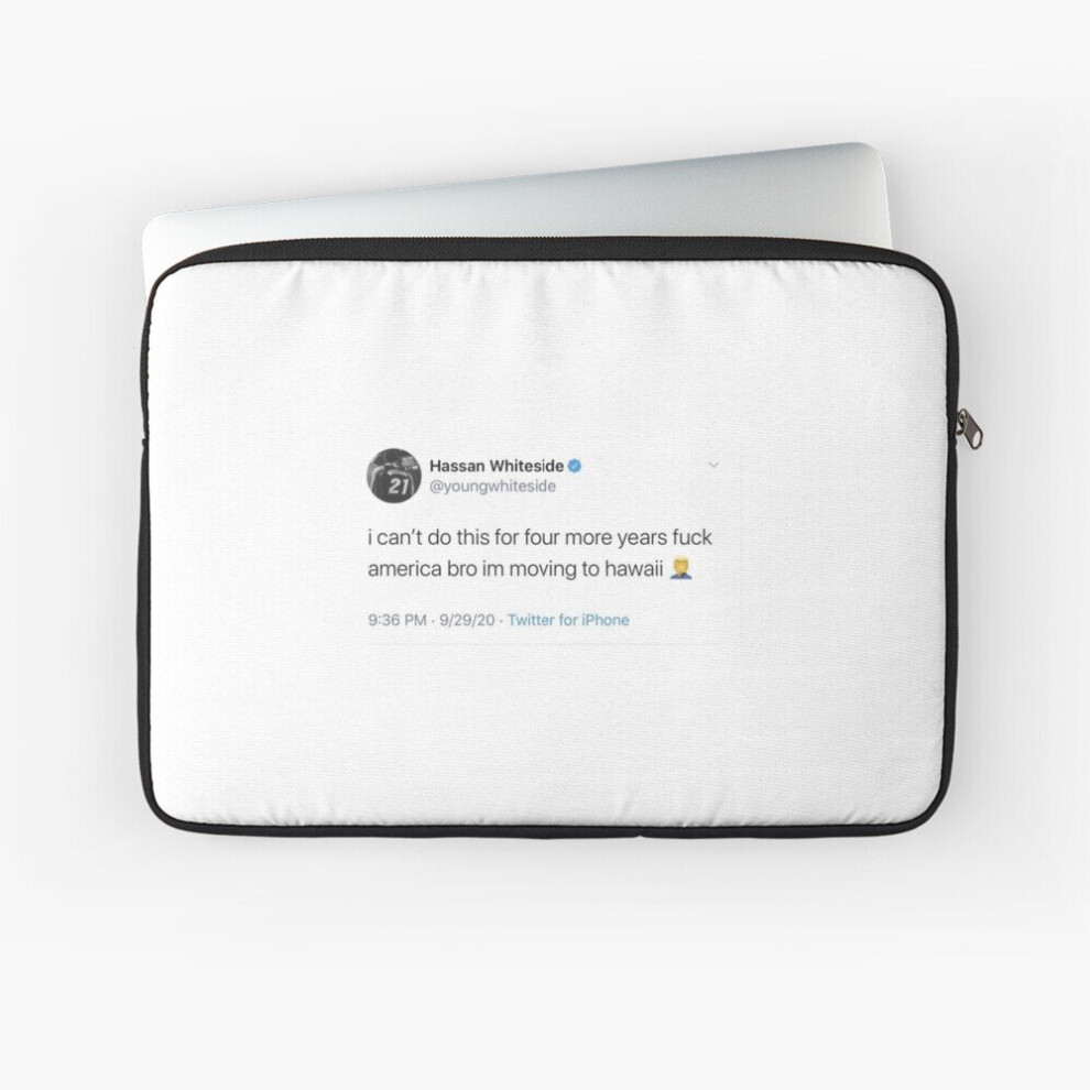 Laptop Sleeve Hassan Whiteside Is Leaving America...For Hawaii... 10 12 13 15 17 Inch Case Notebook Tablet Carrying Bag Cover 7802738513851