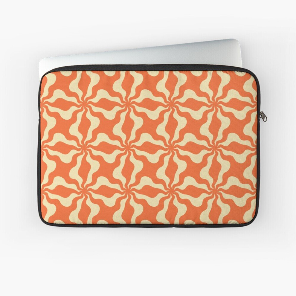 Photos - Laptop Bag Laptop Sleeve Retro Orange and Cream Abstract 70s Pattern 10 12 13 15 17 Inch Case Notebook Tablet Carrying Bag Cover Orange