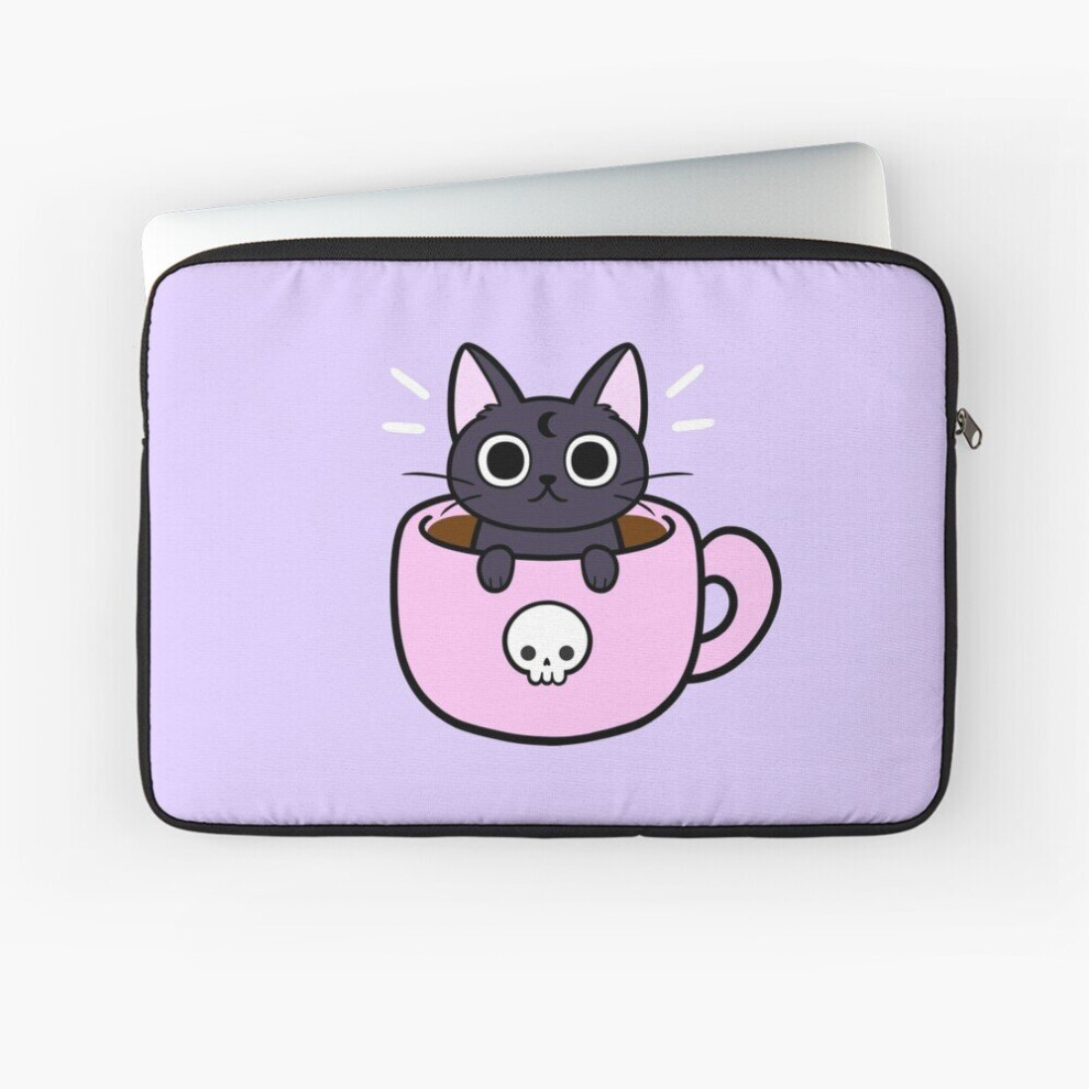 Laptop Sleeve Pastel Coffee Cat Nikury 10 12 13 15 17 Inch Case Notebook Tablet Carrying Bag Cover Brown 7802738469554
