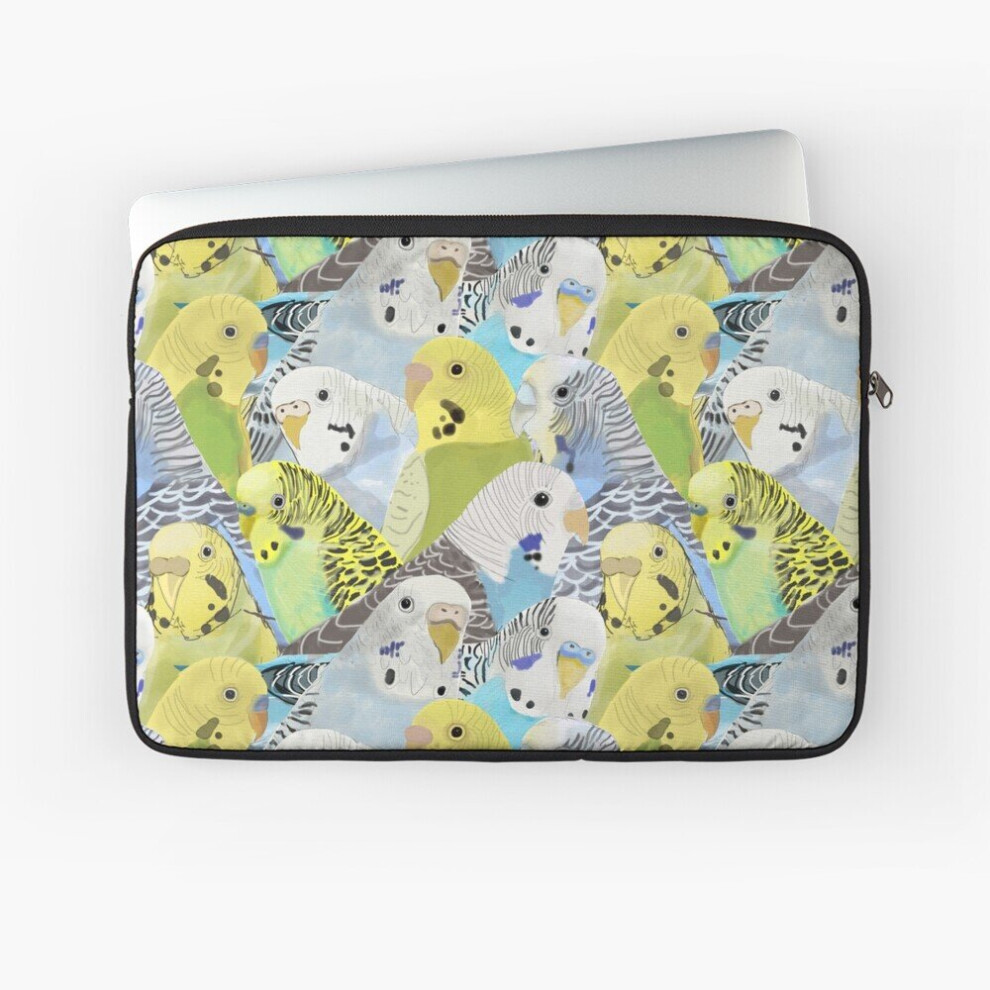 Laptop Sleeve Budgie Parakeets 10 12 13 15 17 Inch Case Notebook Tablet Carrying Bag Cover 7802738459326