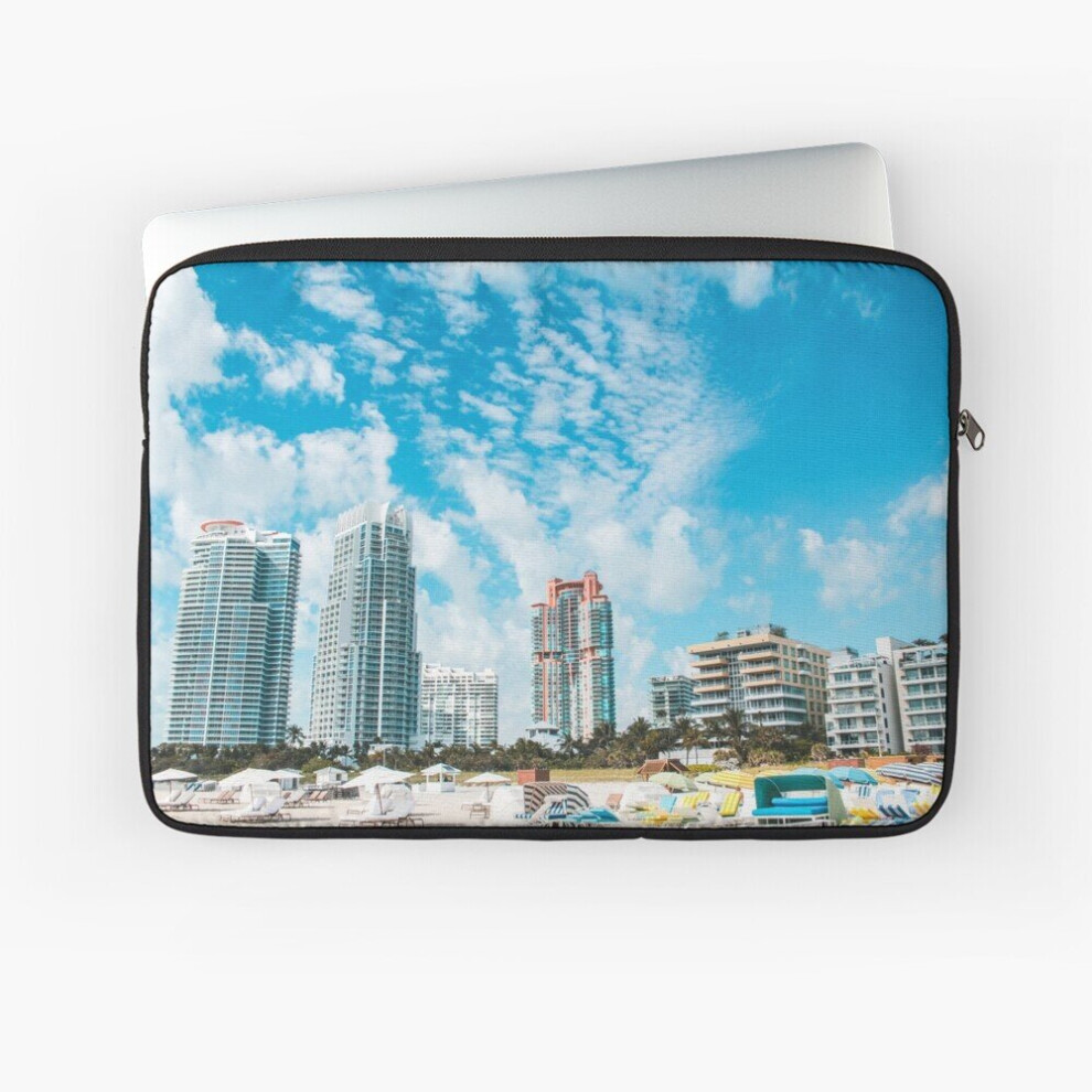 Laptop Sleeve Miami Beach Photography 10 12 13 15 17 Inch Case Notebook Tablet Carrying Bag Cover 7802738488159