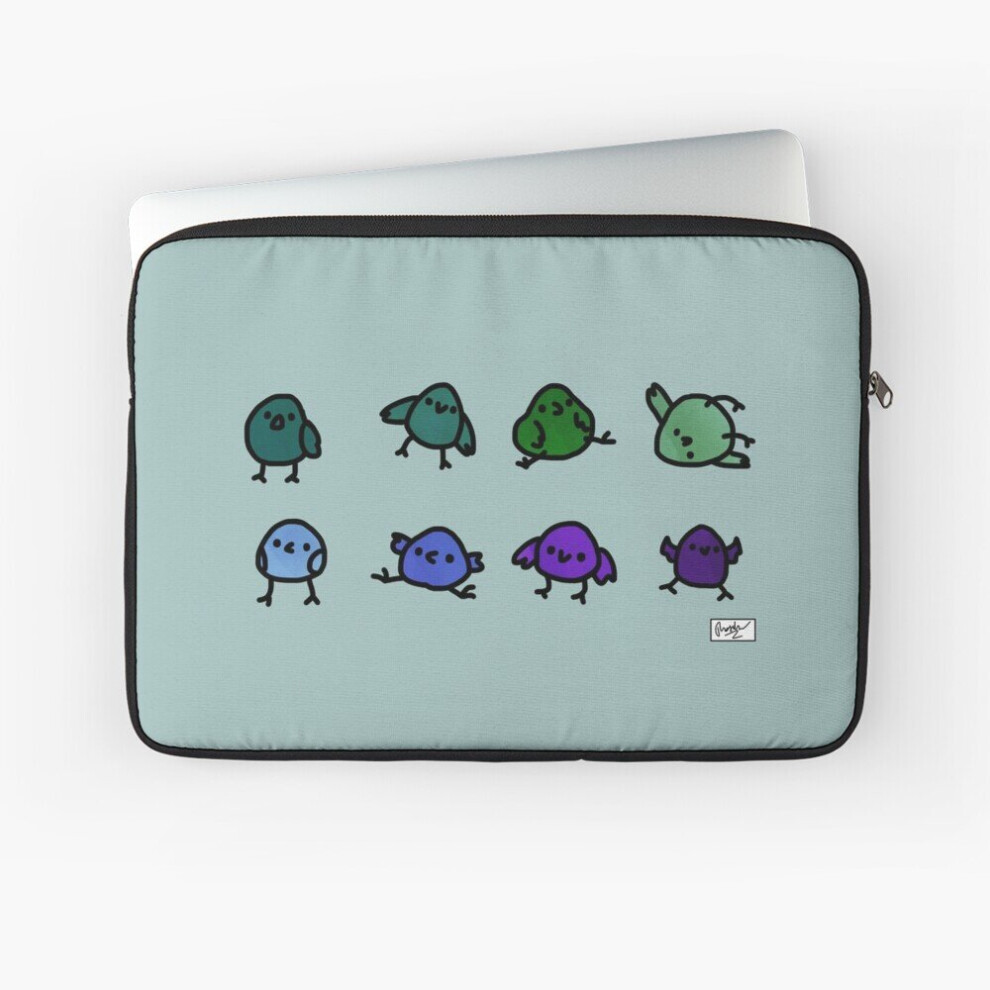 Laptop Sleeve Gradient Of Birds Doodle 10 12 13 15 17 Inch Case Notebook Tablet Carrying Bag Cover 7802738439717