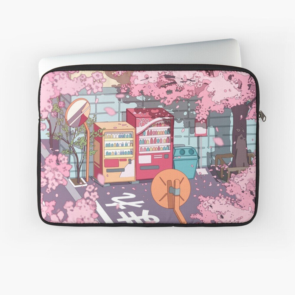 Laptop Sleeve A Beautiful Aesthetic Tokyo Street And The Sakura Tree Blossom 10 12 13 15 17 Inch Case Notebook Tablet Carrying Bag Cover Pink 7802738427639