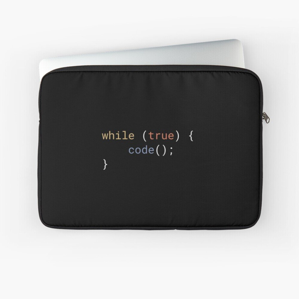 Laptop Sleeve Javascript - While True Code 10 12 13 15 17 Inch Case Notebook Tablet Carrying Bag Cover 7802738447675