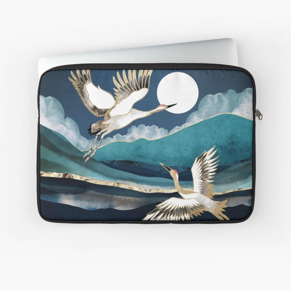 Laptop Sleeve Midnight Cranes 10 12 13 15 17 Inch Case Notebook Tablet Carrying Bag Cover 7802738434347