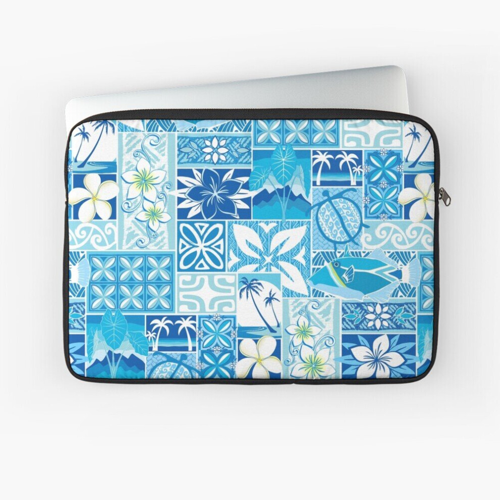 Laptop Sleeve New Hawaiian Motif - 10 12 13 15 17 Inch Case Notebook Tablet Carrying Bag Cover Blue 7802738464887