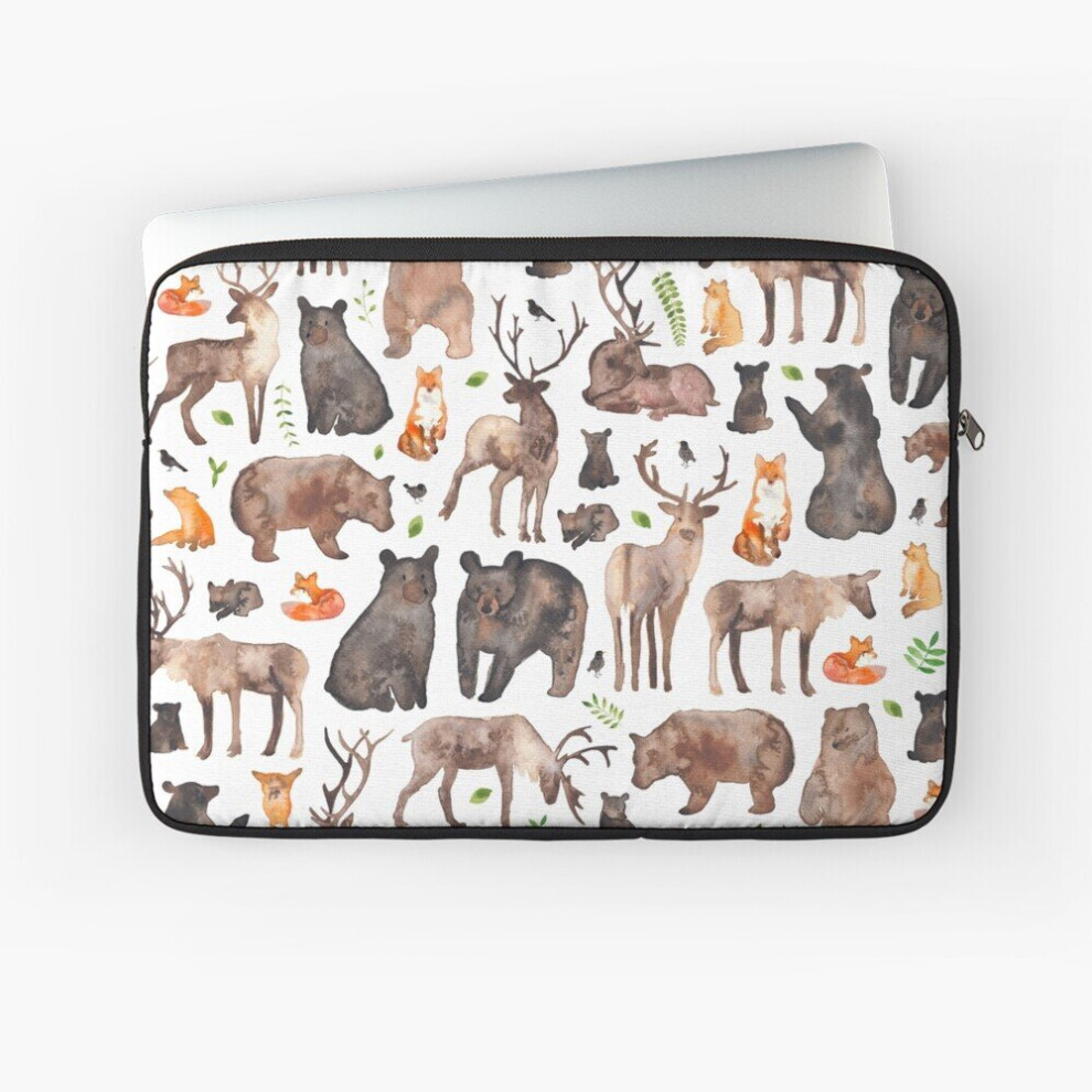 Laptop Sleeve Woodland Animals 10 12 13 15 17 Inch Case Notebook Tablet Carrying Bag Cover 7802738466874