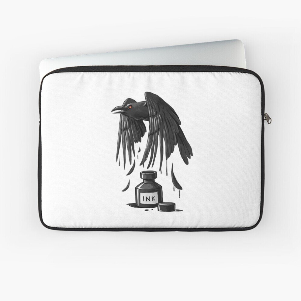 Laptop Sleeve Ink Raven 10 12 13 15 17 Inch Case Notebook Tablet Carrying Bag Cover 7802738514575
