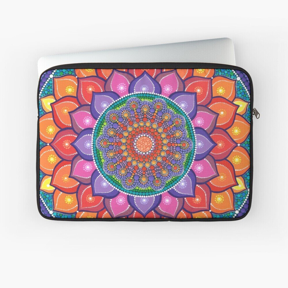 Laptop Sleeve Lotus Rainbow Mandala 10 12 13 15 17 Inch Case Notebook Tablet Carrying Bag Cover 7802738420074