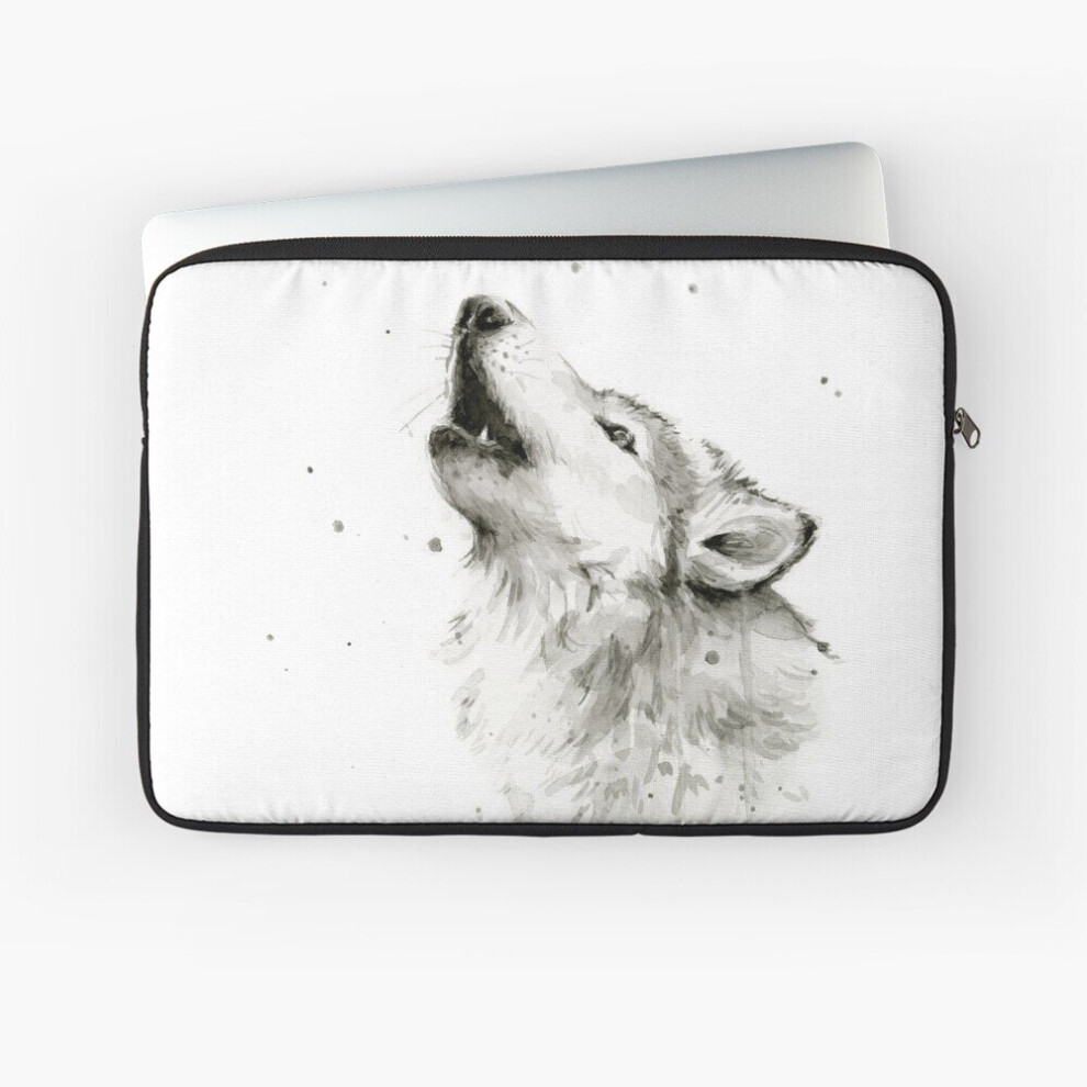 Laptop Sleeve Wolf Howling Watercolor 10 12 13 15 17 Inch Case Notebook Tablet Carrying Bag Cover 7802738492842
