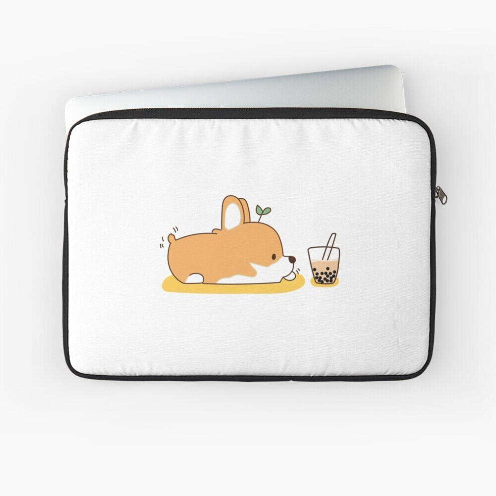 Laptop Sleeve Corgi And Bubble Tea 10 12 13 15 17 Inch Case Notebook Tablet Carrying Bag Cover 7802738427608