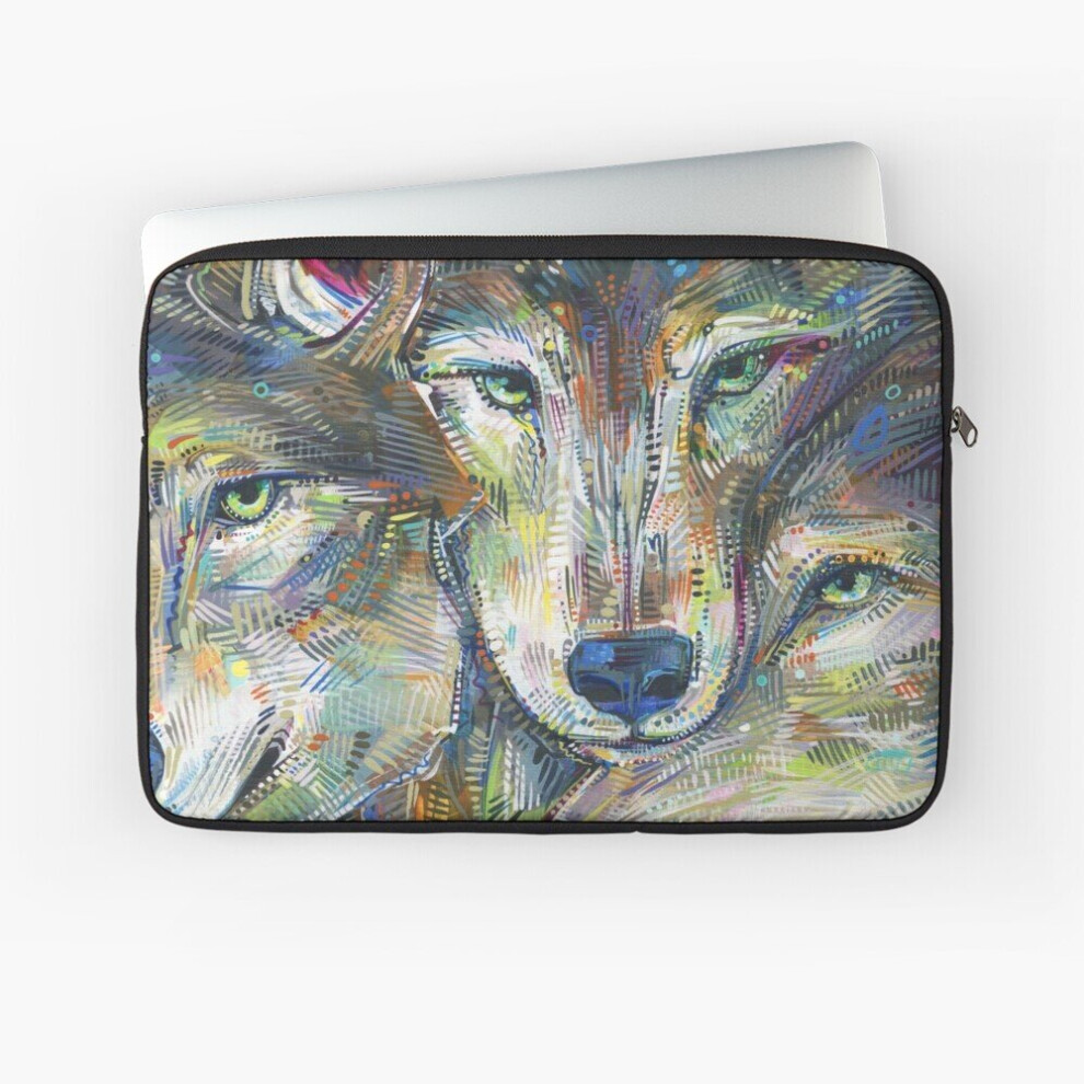 Laptop Sleeve Wolves Painting - 2012 10 12 13 15 17 Inch Case Notebook Tablet Carrying Bag Cover Gray 7802738508765