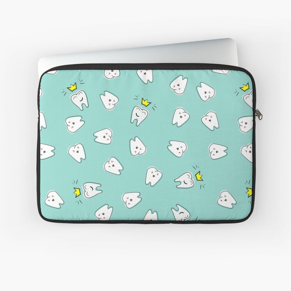 Laptop Sleeve Cute Teeth Happy Teeth Dental Braces Pattern 10 12 13 15 17 Inch Case Notebook Tablet Carrying Bag Cover 7802738459463