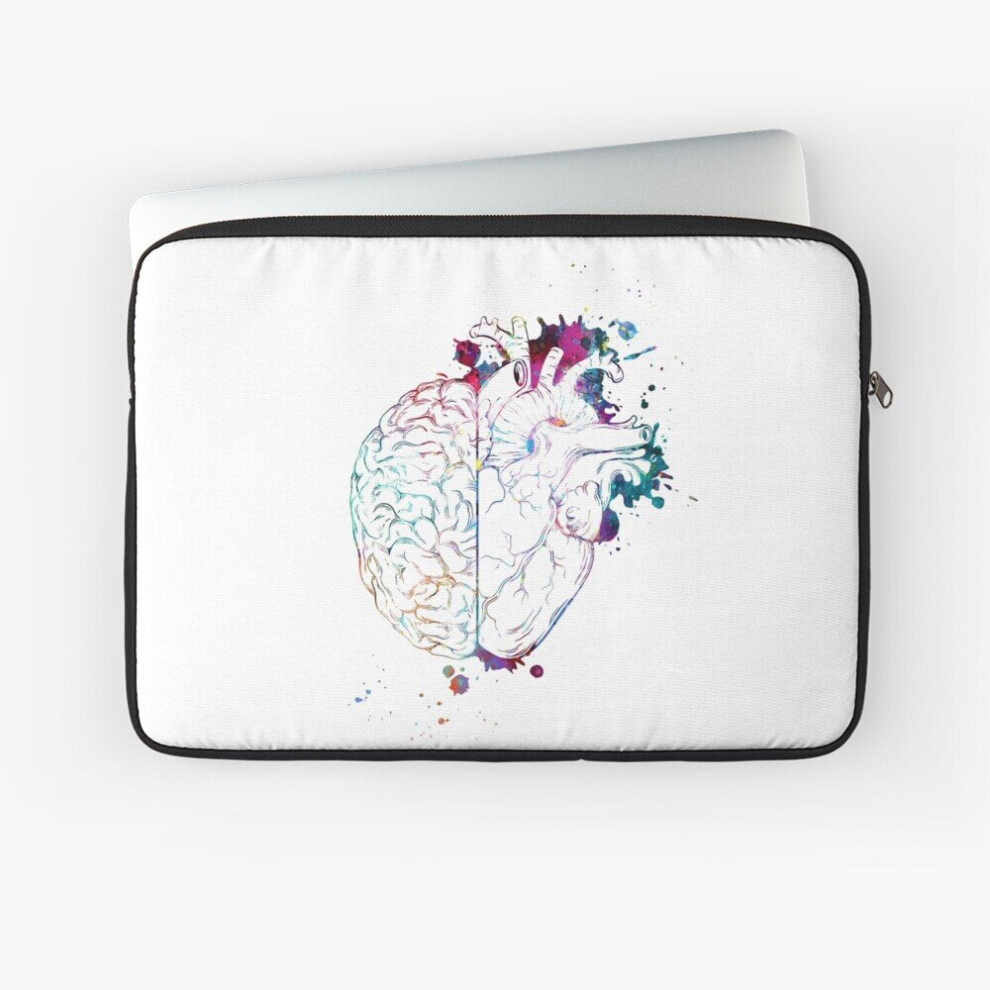 Laptop Sleeve Half Brain Half Heart 10 12 13 15 17 Inch Case Notebook Tablet Carrying Bag Cover 7802738496284