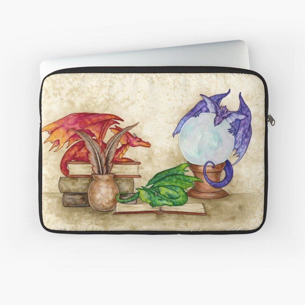 Laptop Sleeve Dragons In The Library 10 12 13 15 17 Inch Case Notebook Tablet Carrying Bag Cover 7802738411515