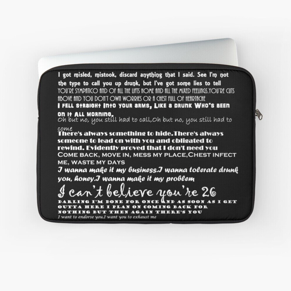 Laptop Sleeve Catfish&The Bottlemen Lyrics 10 12 13 15 17 Inch Case Notebook Tablet Carrying Bag Cover 7802738508161
