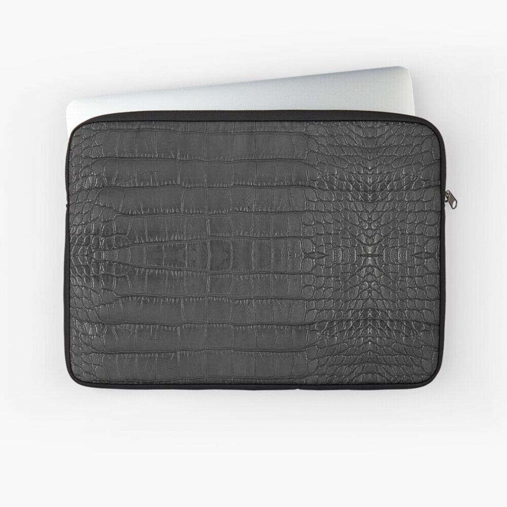 Laptop Sleeve Alligator Skin 10 12 13 15 17 Inch Case Notebook Tablet Carrying Bag Cover Black 7802738425567