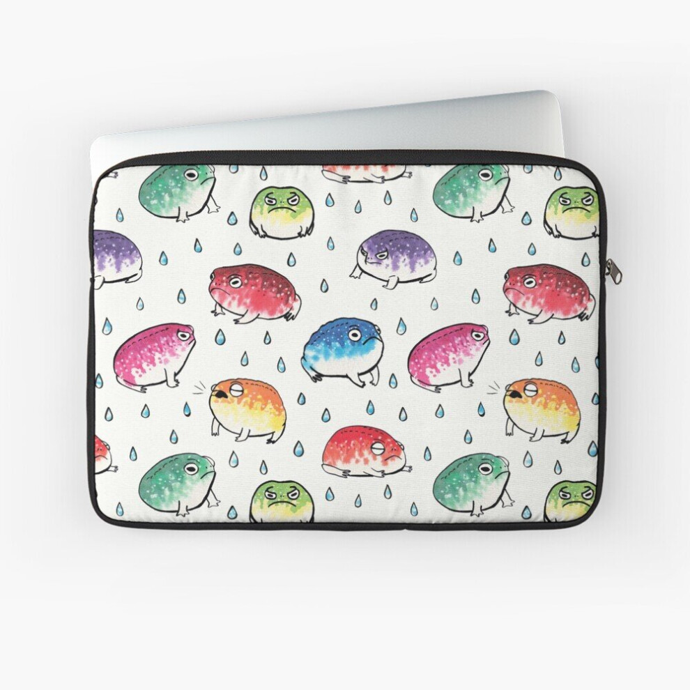 Laptop Sleeve Round Rain Frogs 10 12 13 15 17 Inch Case Notebook Tablet Carrying Bag Cover 7802738455625