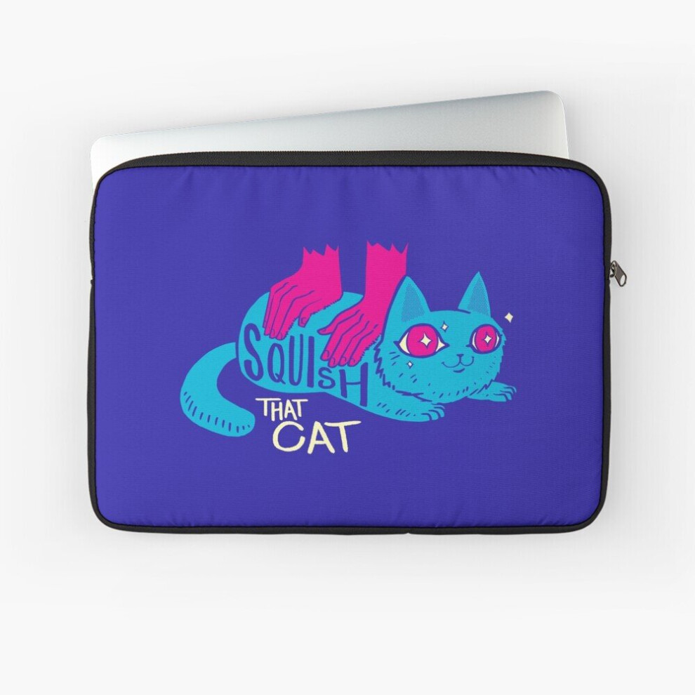 Photos - Laptop Bag Laptop Sleeve Squish that Cat! 10 12 13 15 17 Inch Case Notebook Tablet Carrying Bag Cover