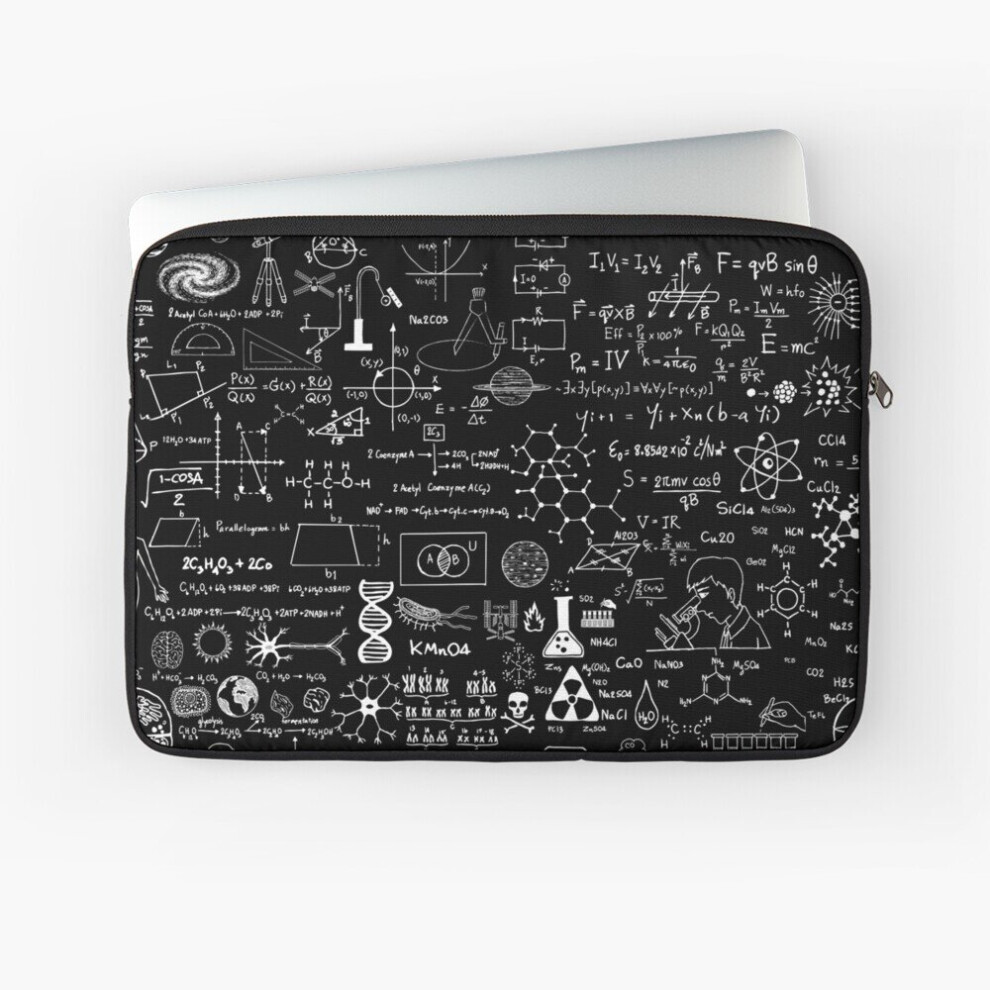 Laptop Sleeve Hand Drawn Science Formulas 10 12 13 15 17 Inch Case Notebook Tablet Carrying Bag Cover 7802738418705