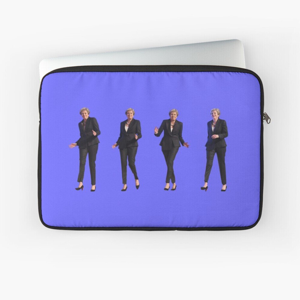 Laptop Sleeve Theresa May Dancing At Tory Party 10 12 13 15 17 Inch Case Notebook Tablet Carrying Bag Cover 7802738473254