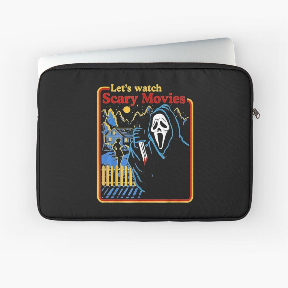 Laptop Sleeve Lets Watch Scary Movies Scream Horror 10 12 13 15 17 Inch Case Notebook Tablet Carrying Bag Cover 7802738424058