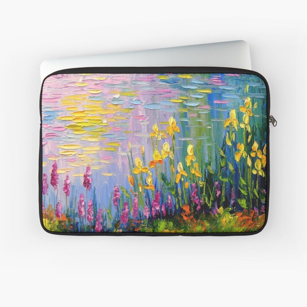 Laptop Sleeve Flowers By The Pond 10 12 13 15 17 Inch Case Notebook Tablet Carrying Bag Cover 7802738418248