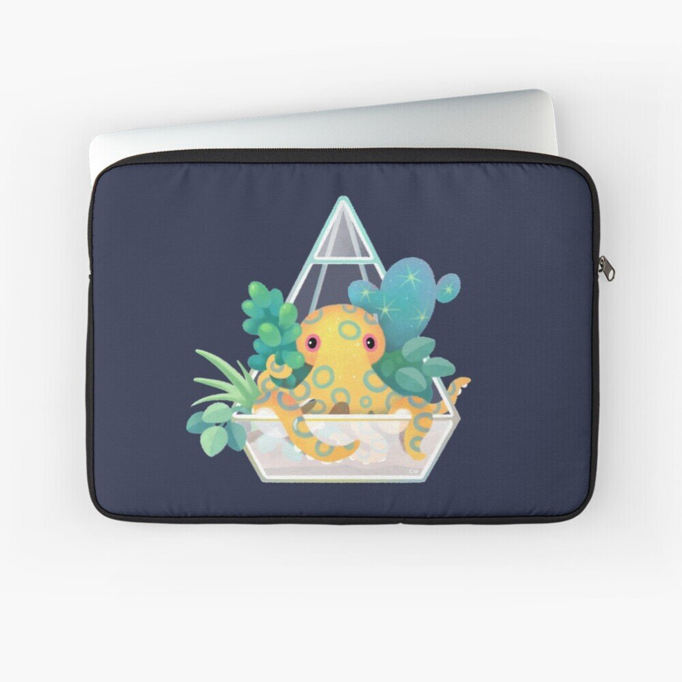 Laptop Sleeve Ocean Terrarium - Ringed Octopus 10 12 13 15 17 Inch Case Notebook Tablet Carrying Bag Cover Blue 7802738457667