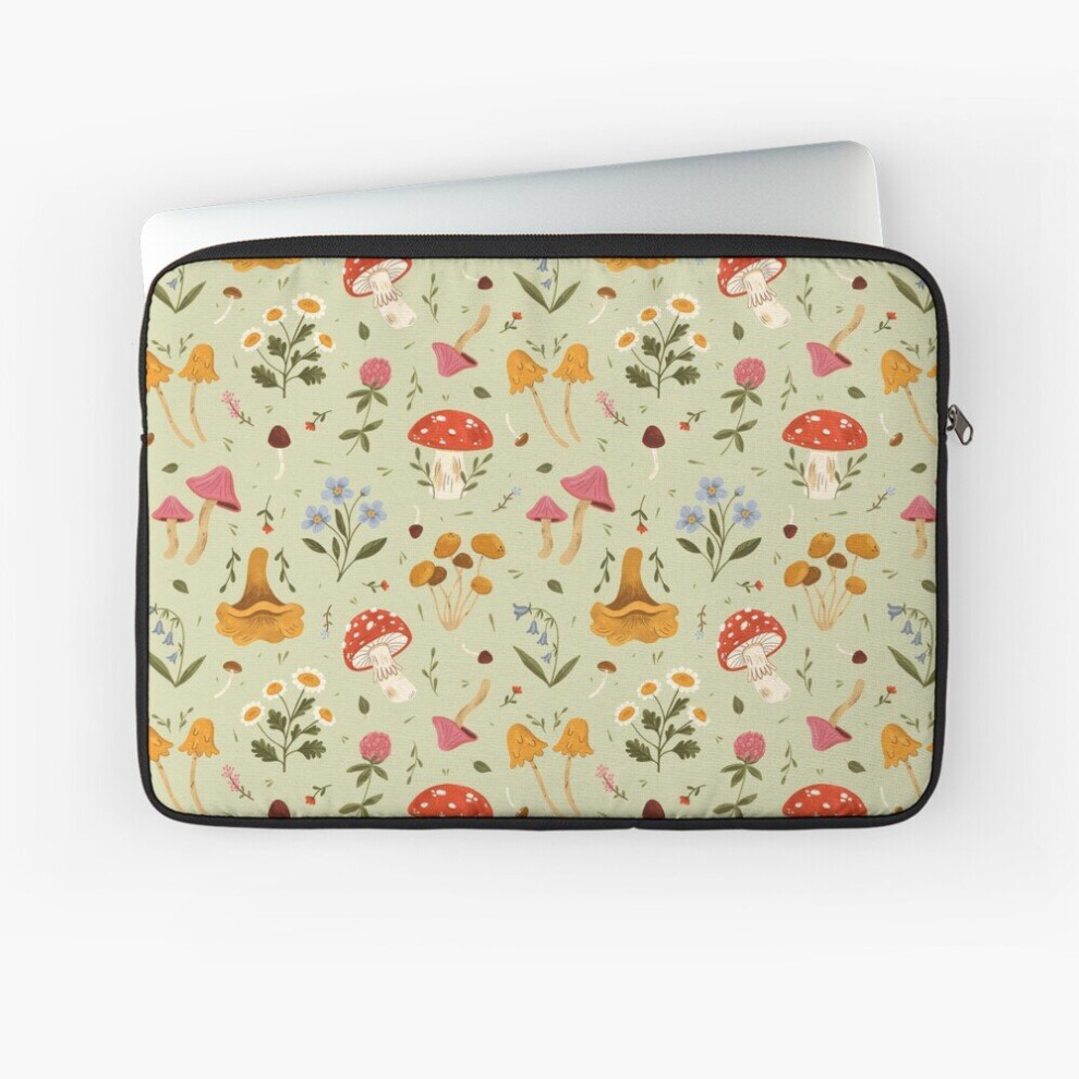 Laptop Sleeve Mushrooms And Wildflowers 10 12 13 15 17 Inch Case Notebook Tablet Carrying Bag Cover 7802738426571