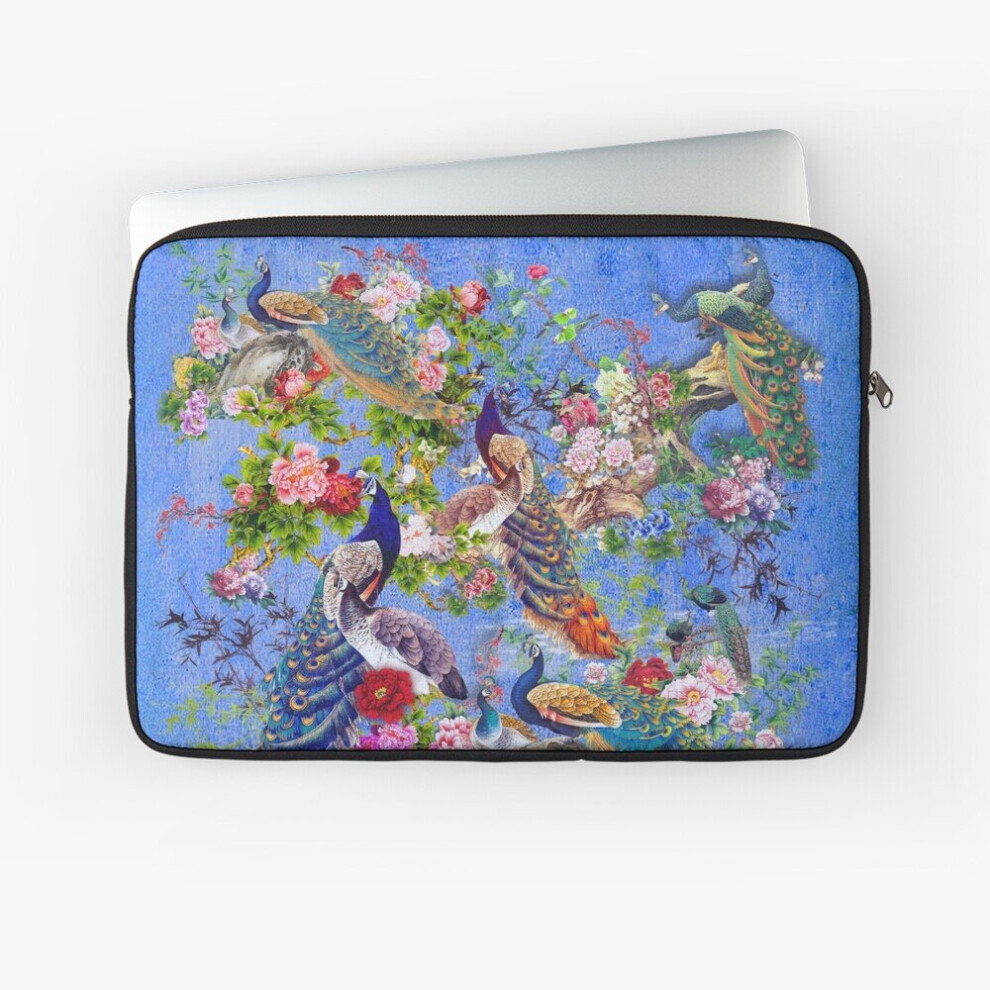Laptop Sleeve Peacocks Peonies (Ii) 10 12 13 15 17 Inch Case Notebook Tablet Carrying Bag Cover 7802738461183