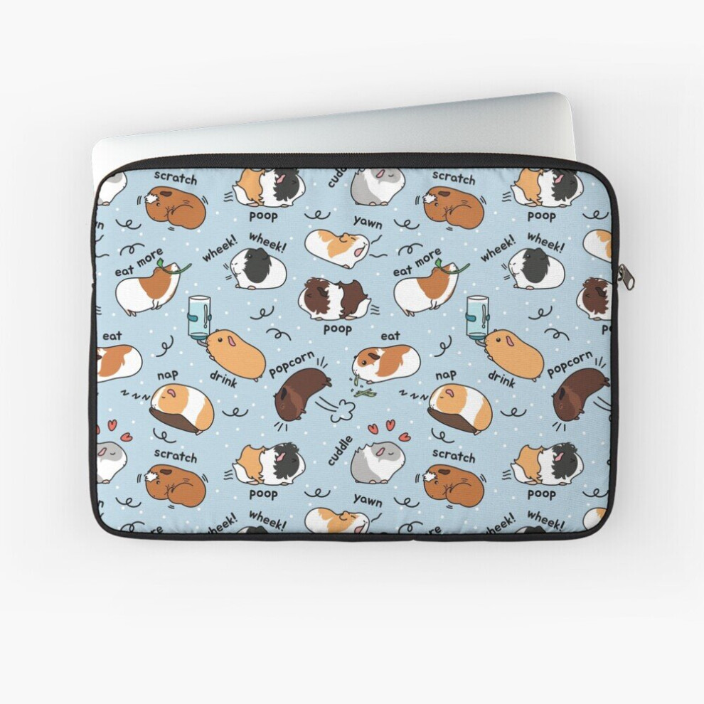 Laptop Sleeve Guinea Pig Daily To-Do List - Background 10 12 13 15 17 Inch Case Notebook Tablet Carrying Bag Cover Blue 7802738436945