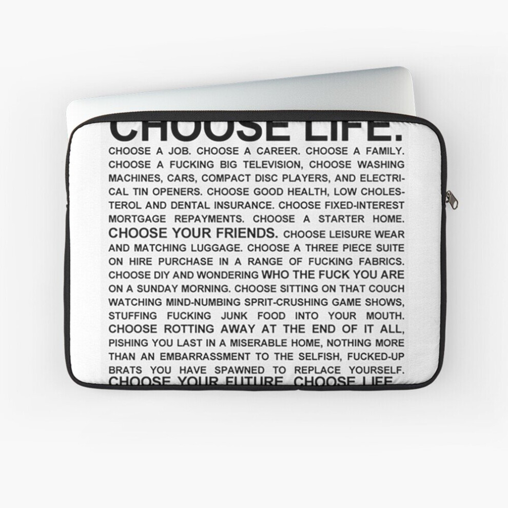 Laptop Sleeve Choose Life Monologue 10 12 13 15 17 Inch Case Notebook Tablet Carrying Bag Cover 7802738461176