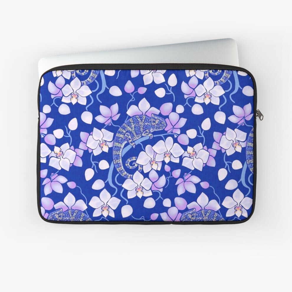 Laptop Sleeve Chameleons And Orchids - Night 10 12 13 15 17 Inch Case Notebook Tablet Carrying Bag Cover 7802738507492
