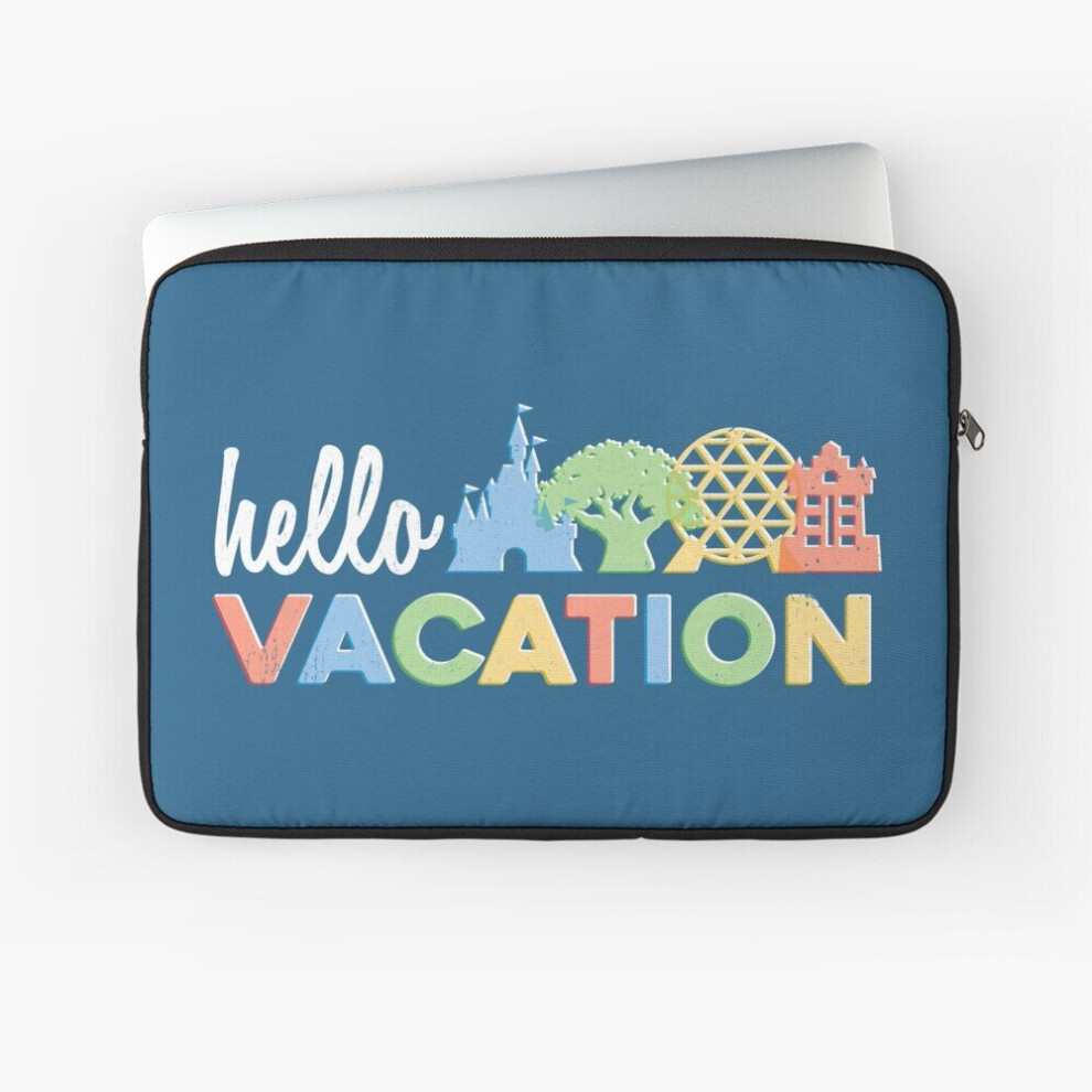 Laptop Sleeve Hello Vacation - Magical Florida Park - Wdw Inspired 10 12 13 15 17 Inch Case Notebook Tablet Carrying Bag Cover 7802738466126