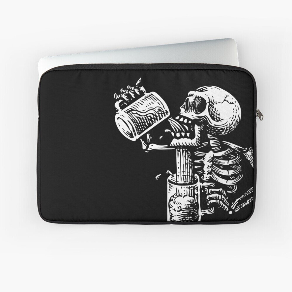 Laptop Sleeve Drunk Skull 10 12 13 15 17 Inch Case Notebook Tablet Carrying Bag Cover 7802738482058