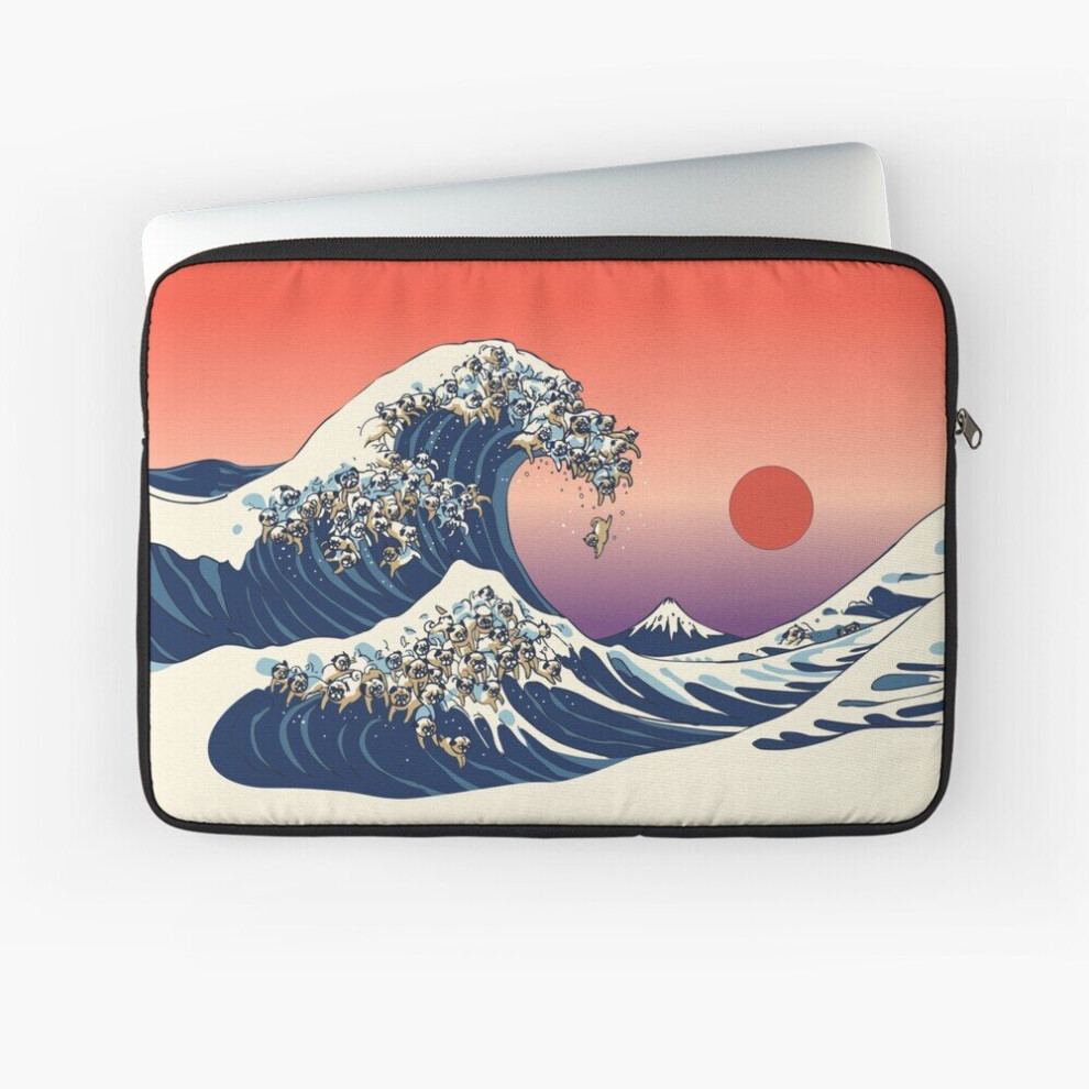 Laptop Sleeve The Great Wave Of Pug 10 12 13 15 17 Inch Case Notebook Tablet Carrying Bag Cover 7802738411966