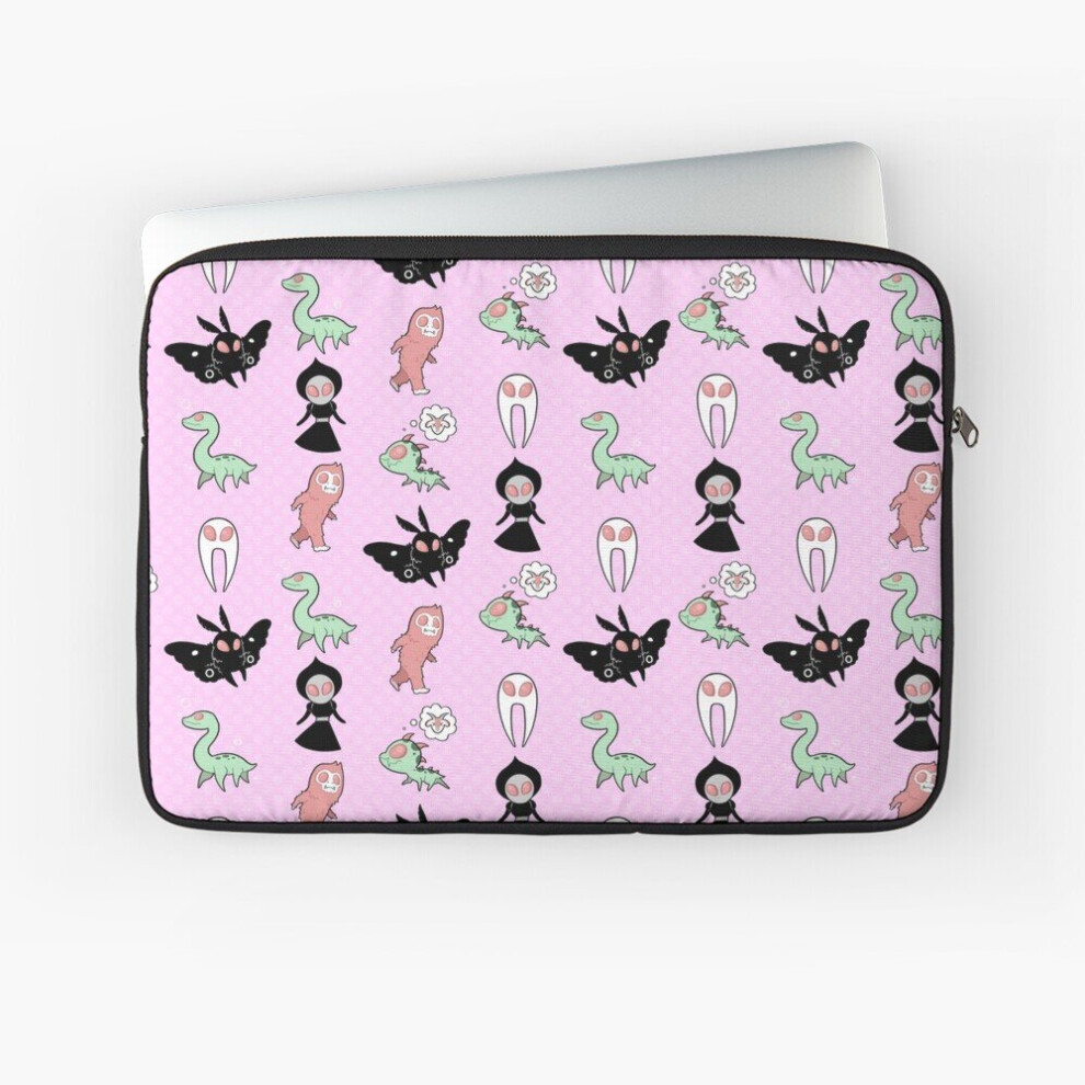 Laptop Sleeve Pastel Cryptids (Pink) 10 12 13 15 17 Inch Case Notebook Tablet Carrying Bag Cover Pink 7802738446432