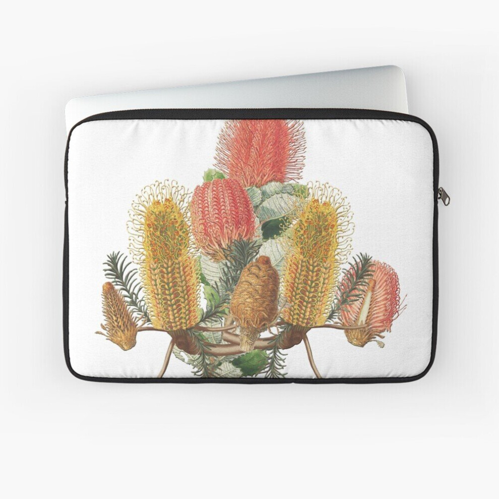 Laptop Sleeve Red And Yellow Banksia Bunch 10 12 13 15 17 Inch Case Notebook Tablet Carrying Bag Cover Red,Yellow 7802738484915