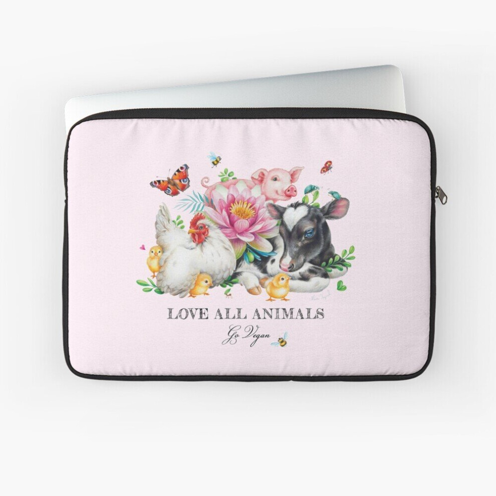Laptop Sleeve Vegan Summer By Maria Tiqwah 10 12 13 15 17 Inch Case Notebook Tablet Carrying Bag Cover 7802738463910