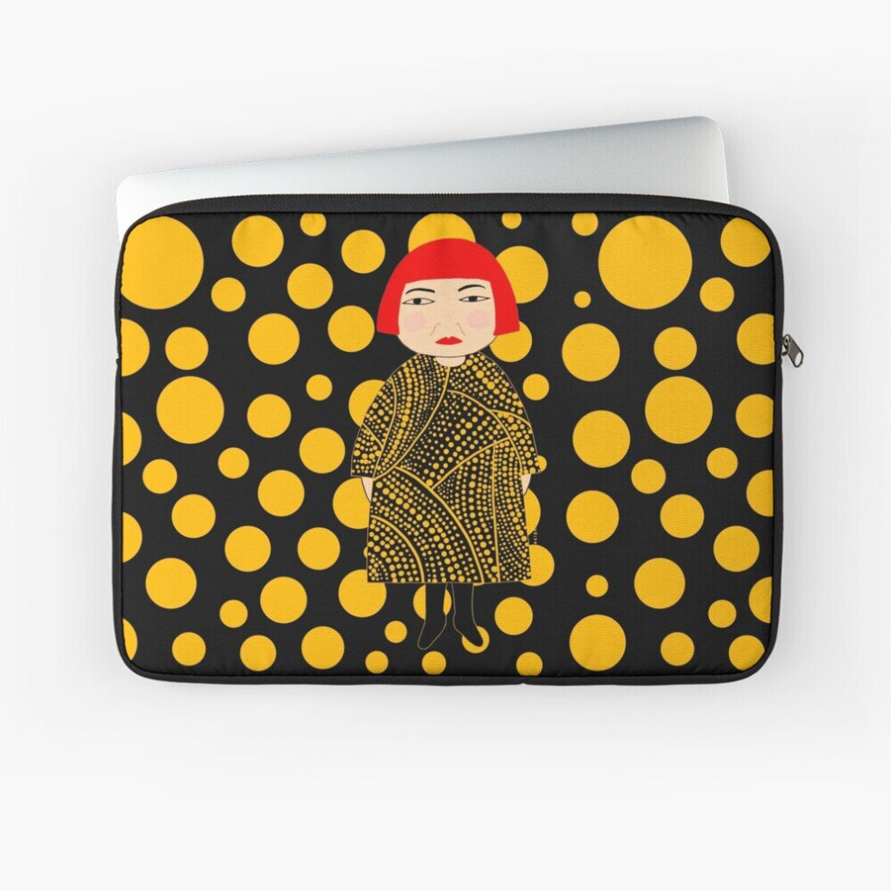 Laptop Sleeve Dots Yayoi Kusama Inspired 10 12 13 15 17 Inch Case Notebook Tablet Carrying Bag Cover Yellow 7802738487107