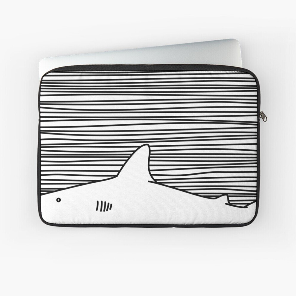 Laptop Sleeve Minimalist Line Drawing Simple Unique Shark Fin Gift 10 12 13 15 17 Inch Case Notebook Tablet Carrying Bag Cover 7802738458053