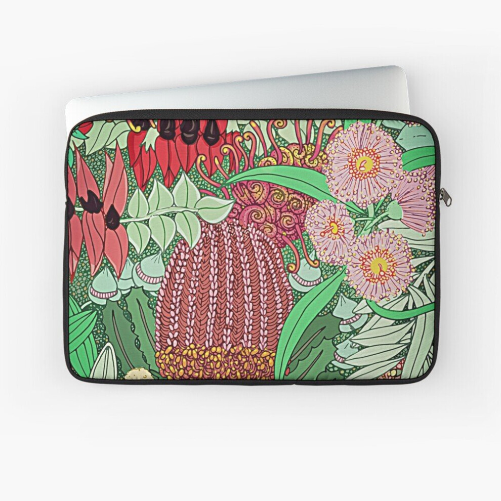 Laptop Sleeve Australian Natives Botanical Pattern 10 12 13 15 17 Inch Case Notebook Tablet Carrying Bag Cover 7802738449297