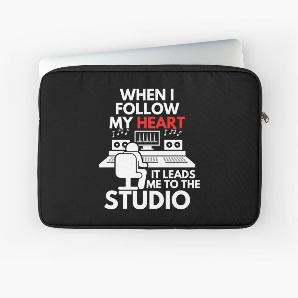 Laptop Sleeve When I Follow My Heart It Leads Me To The Studio Recording Artist Humor 10 12 13 15 17 Inch Case Notebook Tablet Carrying Bag Cover 7802738474190