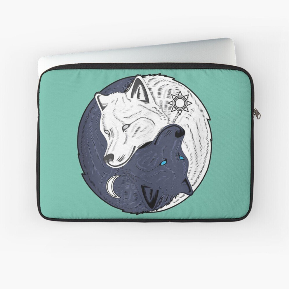 Laptop Sleeve Yin Yang Wolf Spiritual Skoll &I Zen 10 12 13 15 17 Inch Case Notebook Tablet Carrying Bag Cover 7802738477344